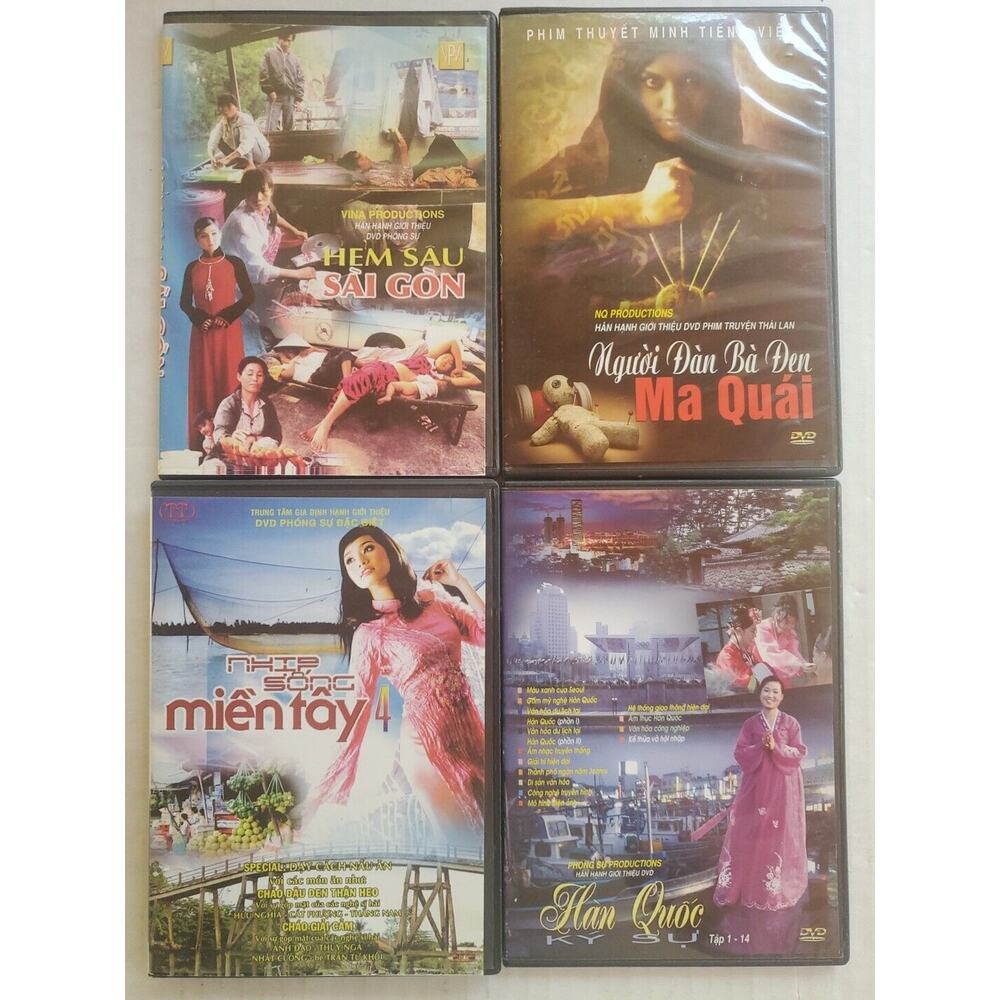 Vietnamese - Asian Travel/Culture/Entertainment DVD 4 PACK Lot 4 Good Condition